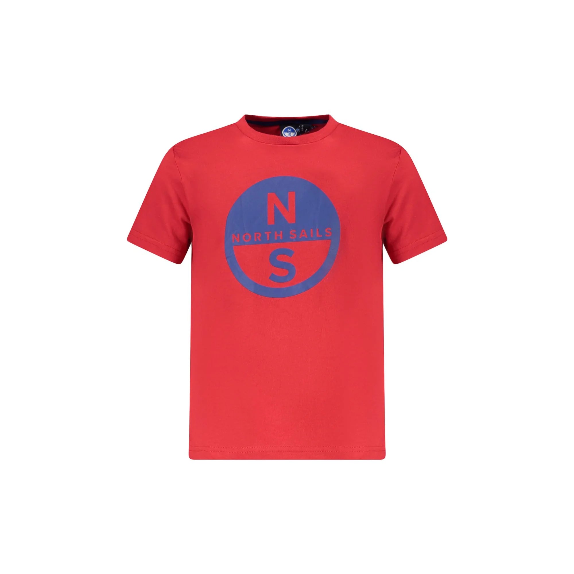North Sails T-Shirt Maniche Corte Bambino Rossa Stampa Logo Rosso - foto prodotto